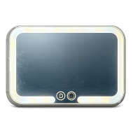 Oglinda machiaj cu LED portabila 20x13.5 cm cu husa pentru calatorie poseta Adison